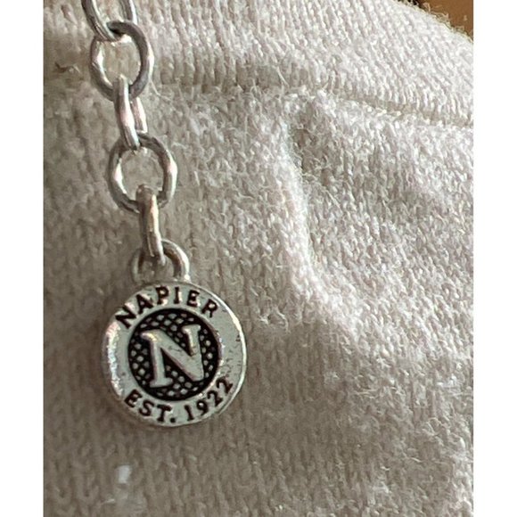 Vintage Napier Silver and Gold Necklace -- 16" - Picture 2 of 7